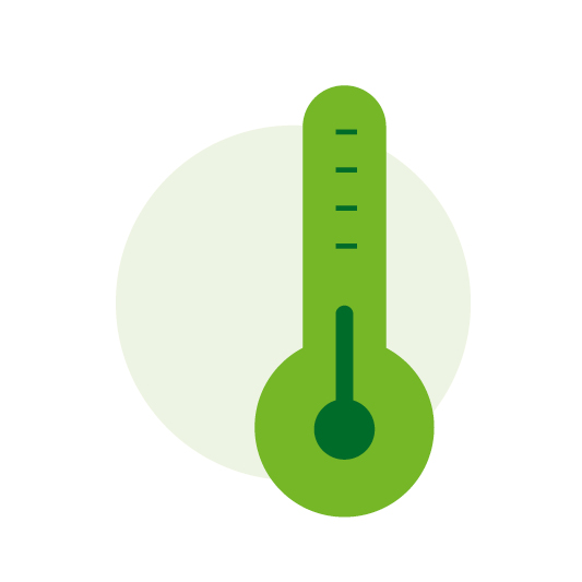 Symbol eines Thermometers